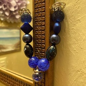 Handmade Custom Beautiful Blue Necklace made by me